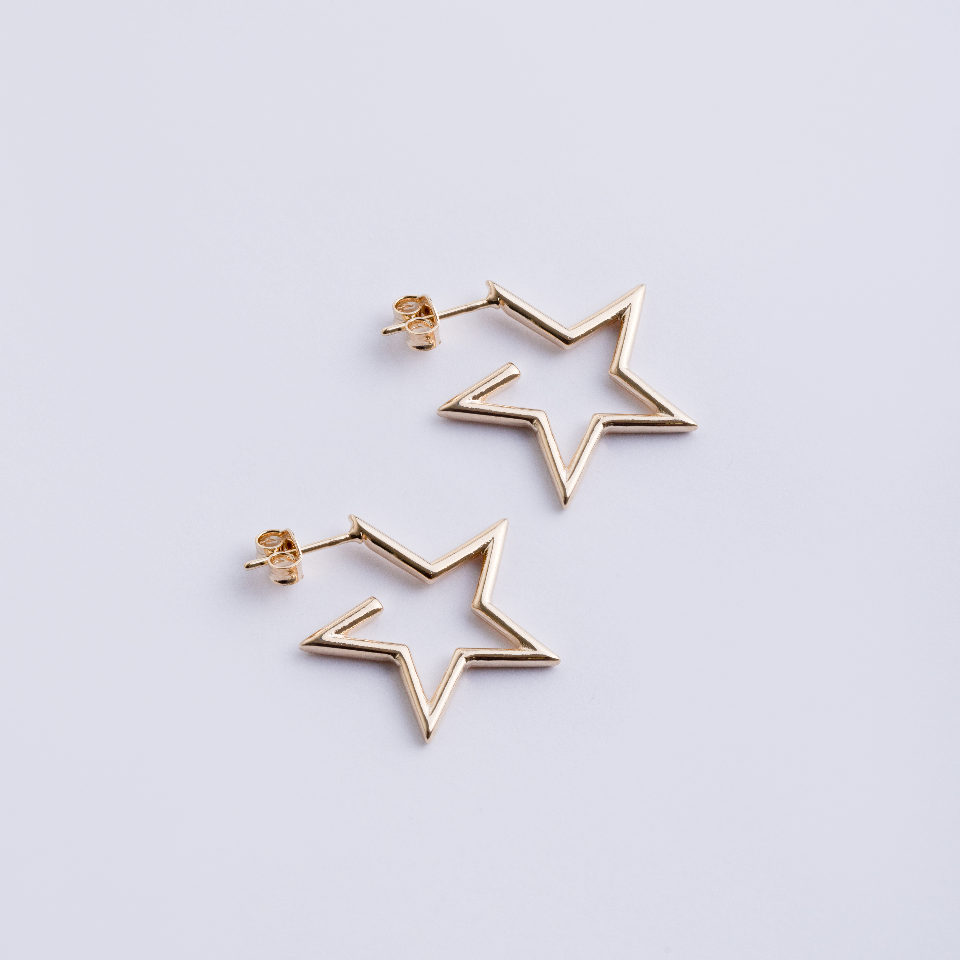 18363 Gold Star Earring Large